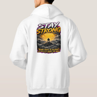 BLEIB STARK Motivations-Hoodie - Arbeite hart in S Hoodie