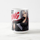 Bleib Stark Silberhaar Anime Mädchen Kaffeetasse (Mittel)