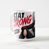 Bleib Stark Silberhaar Anime Mädchen Kaffeetasse (Vorderseite Links)