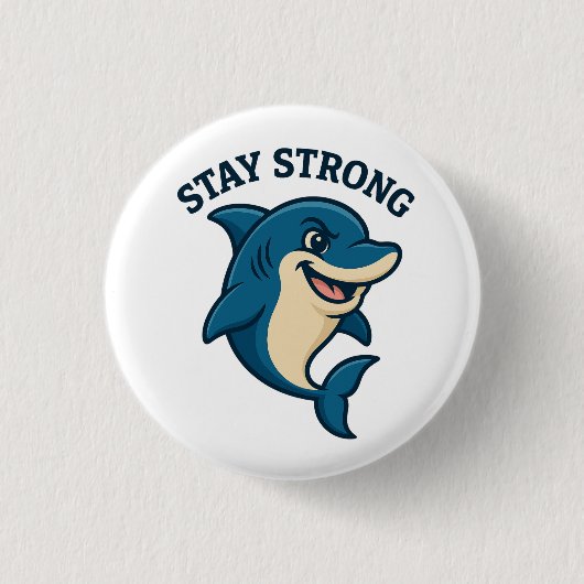 Bleib Stark Splash T-Shirt Button (Vorderseite)