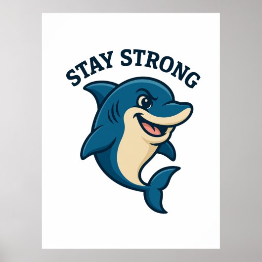 Bleib Stark Splash T-Shirt Poster (Vorne)