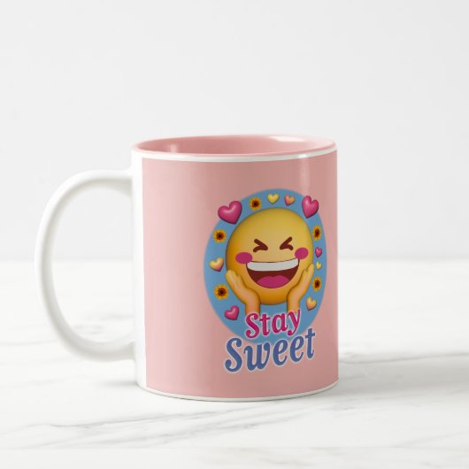 Bleib Süß  Zweifarbige Tasse (Links)