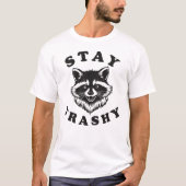Bleib Trashiger Waschbär Trash Panda Minimalist T-Shirt (Vorderseite)