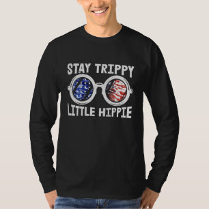 Bleib trippy, kleiner Hippie-Tie-Dye-amerikanische T-Shirt