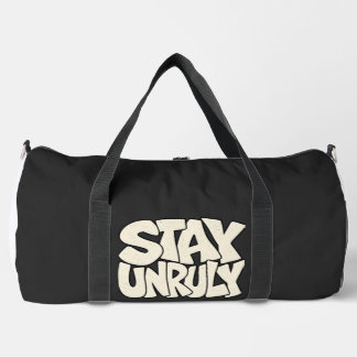 Bleib ungehorsam — Rohkantige rebellische Grafik Duffle Bag
