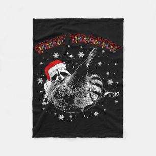 Bleib versaut Weihnachten Waschbär Xmas Müll-Panda Fleecedecke