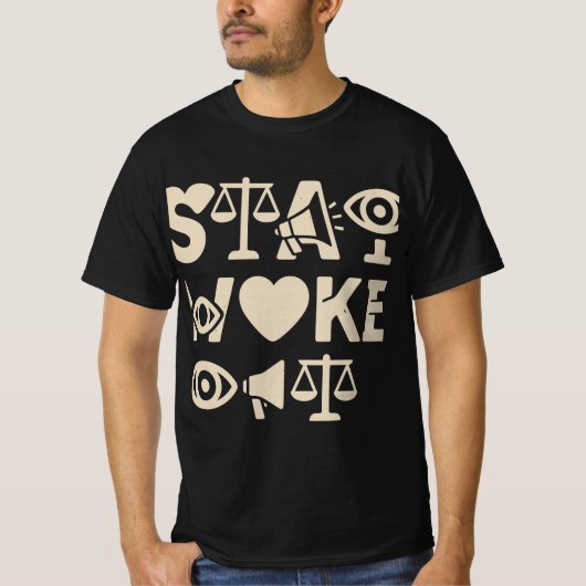 Bleib wachsame Awareness-Bekleidung T-Shirt (Vorderseite)