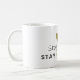 Bleib weich, bleib stark - Minimalistische Motivat Kaffeetasse