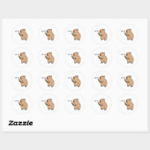 Bleib weich Capybara Illustration Tier Runder Aufkleber (Blatt)