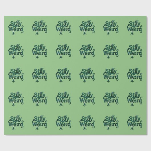 Bleib Weird Monster Geschenkpapier (Flach)