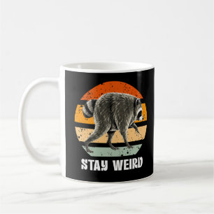 Bleib Weird Retro Vintage Lustig Jimothy Waschbär Kaffeetasse