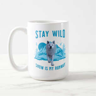 Bleib wild, Arktischer Wolf Kaffeetasse