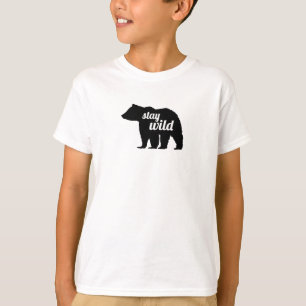 Bleib wild Bär Silhouette T-Shirt