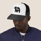 Bleib wild Bär Silhouette Truckerkappe (Beispiel)