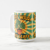 Bleib wild, blättrig, süß, botanischer Kaffeebeche Kaffeetasse (Vorderseite Links)