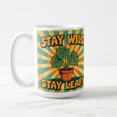 Bleib wild, blättrig, süß, botanischer Kaffeebeche Kaffeetasse (Links)