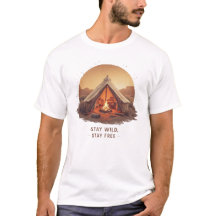 Bleib wild, bleib frei ⛺ | Vintage Camping T-Shirt