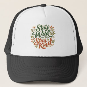 Bleib wild, bleib freundlich Naturliebhaber Hut Truckerkappe