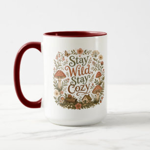 Bleib wild, bleib gemütlich Pilz Cottagecore Wald  Tasse