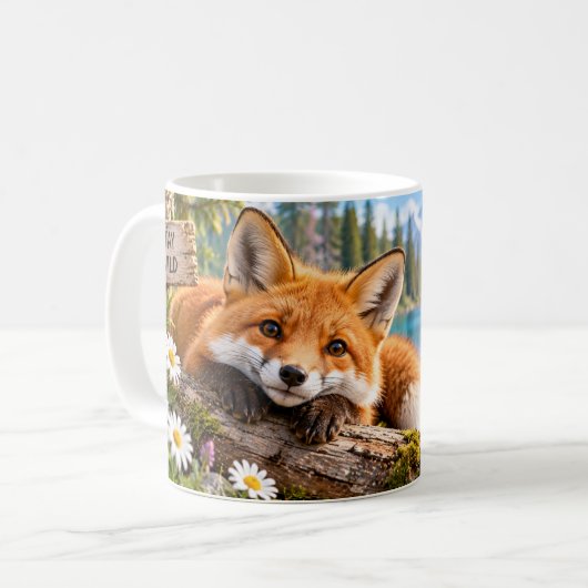 Bleib wild, bleib wunderbar Fuchs Kaffeetasse (Vorderseite Links)