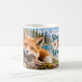 Bleib wild, bleib wunderbar Fuchs Kaffeetasse (Mittel)