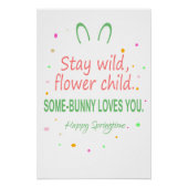 Bleib wild, Blumenkind Poster (Vorderseite)