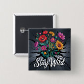Bleib Wild Button (Vorne & Hinten)