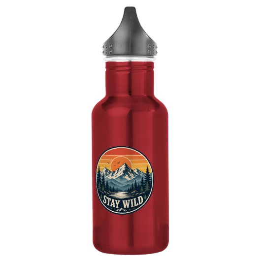 bleib wild  edelstahlflasche (Links)
