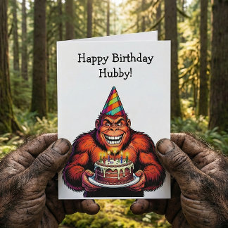 Bleib wild & feiere groß | Bigfoot-Geburtstag  Karte