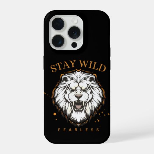 Bleib Wild Furchtlos Löwe Handyhülle | Ästhetik Bo iPhone Hülle (Rückseite)