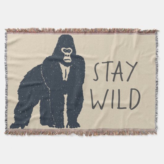 Bleib Wild Gorilla Decke (Vorderseite)