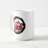 Bleib Wild Grafik-Mug Kaffeetasse (Vorderseite Links)