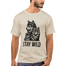 BLEIB WILD – Inspirierendes T-Shirt mit wilden Tie