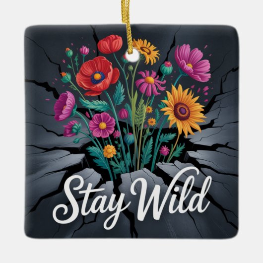 Bleib wild keramikornament (Vorderseite)