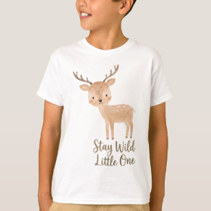 Bleib wild, kleines Eins süßes Wasserfarbe Reh T-Shirt