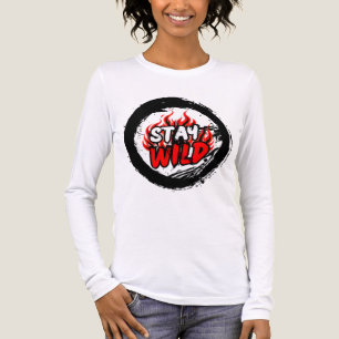 Bleib Wild Langarm-T-Shirt Tri-Blend Shirt