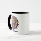 Bleib Wild Löwe Grafik Wilder Alpha Löwe Tasse (Vorderseite Links)