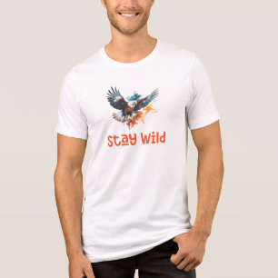 Bleib wild, majestätischer Adler Tri-Blend Shirt