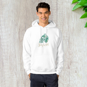 Bleib Wild Moderner Bärtiger Totenkopf Hoodie