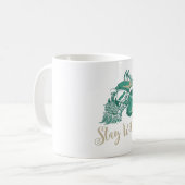 Bleib Wild Moderner Bärtiger Totenkopf Kaffeetasse (Vorderseite Links)