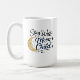 Bleib wild, Mondkind Himmlischer Boho-Kaffeebecher Kaffeetasse