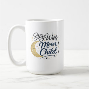 Bleib wild, Mondkind Himmlischer Boho-Kaffeebecher Kaffeetasse
