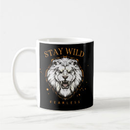 Bleib Wild Mutig Löwentasse | Ästhetische Kühne Ka Kaffeetasse