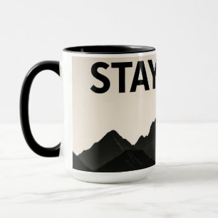 Bleib wild – Mutige, freiheitsliebende Phrase  Tasse