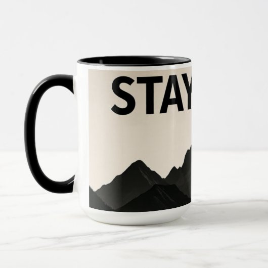 Bleib wild – Mutige, freiheitsliebende Phrase  Tasse (Links)