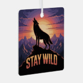 Bleib wild ornament aus metall (Vorderseite Rechts)