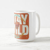 Bleib Wild Skull Langarmshirt Kaffeetasse (VorderseiteRechts)