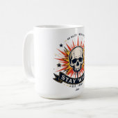 Bleib Wild Skull T-Shirt Kaffeetasse (Vorderseite Links)