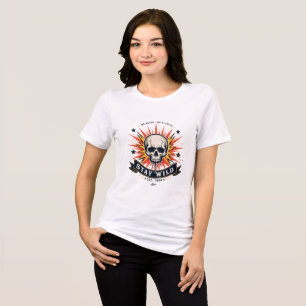Bleib Wild Skull T-Shirt Tri-Blend Shirt