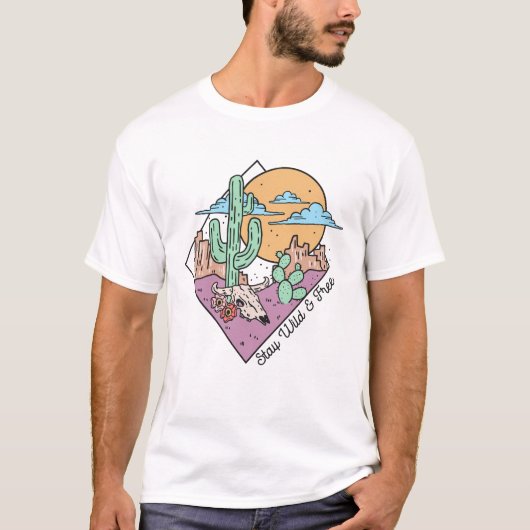 Bleib wild und frei T-Shirt (Vorderseite)